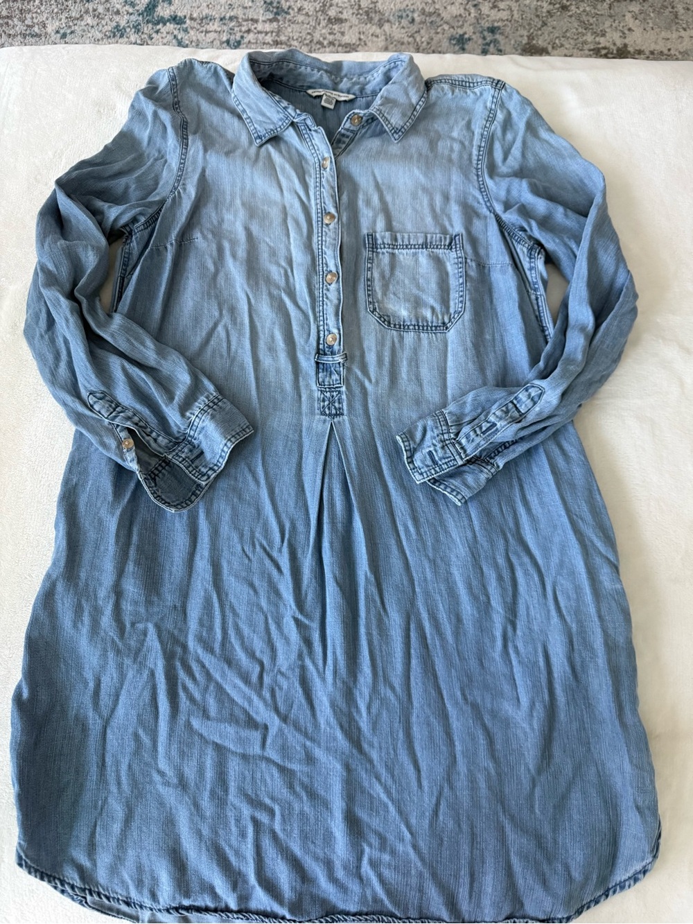 American Eagle Outfitters Light Blue Denim Shirt Dress M d89